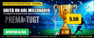 ¡Gol millonario, ganá ya!